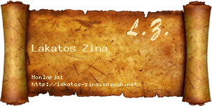 Lakatos Zina névjegykártya